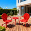 Ensemble bistro 3 pièces en fer forgé rétro pour terrasse et 2 chaises