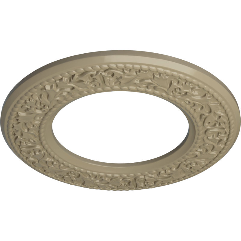 Médaillon de plafond Endurathane Benson, DE 13 1/8 po x P 8 po x P 5/8 po (convient aux auvents jusqu'à 8 po), finition or Flash peinte à la main