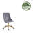 Torrance Velvet Upholstered Office Chair with Gold Accent Base-505149481