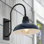 Manasi 12.25" 1-Light Farmhouse Industrial Indoor/Outdoor Iron LED Gooseneck Arm Outdoor Sconce