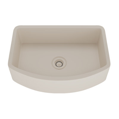 33-Inch Platinum Quartz Composite Apron Front Kitchen Sink Reversible Single Bowl LP-A3320-M-SO -  Lexicon Quartz, LP-A3320-B-SO