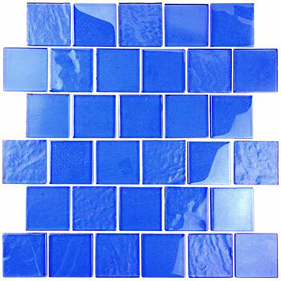 Landscape 2 in. x 2 in. Translucent Glass Plastic Face Mounted Brick Mosaic Designer Pool Tile