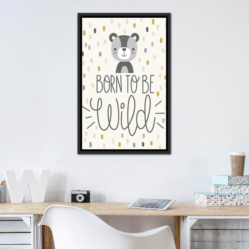«Cute and Wild III», art encadré, H 60 po x l 40po x P 1,5 po, Toile avec cadre noir patiné