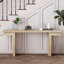 Console très large en placage de bois véritable de 66 po, canapé minimaliste derrière le canapé pour le vestibule, le couloir, le salon, le bureau à domicile, chêne vieilli-592380264