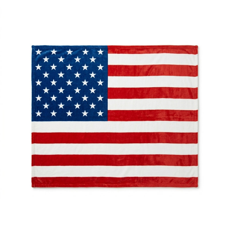 American Flag Ultra Lush Oversized Throw Blanket 50x70, Patriotic Stars and Stripes Plush Fleece, Red White Blue USA 250th Anniversary Independence Day Throw for Couch Bed Sofa