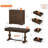 Farmhouse Office Desk Set With Storage Cabinet - 6-Drawer Organization System With Integrated Power Station-1617754626