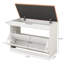 Banc de rangement rembourré pour chaussures avec armoire à 2 niveaux-1700950010