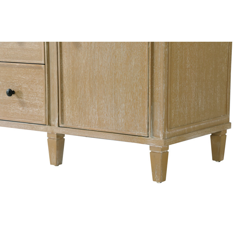 Greeicy 60" Bordeaux Bathroom Vanity, Antique Oak