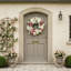24" Hydrangea Wreath with Ranunculus and Viburnum