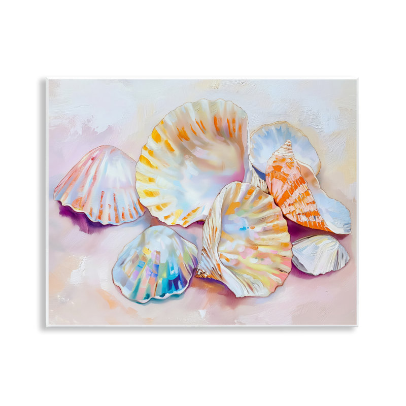 Plaque murale Piles of Seashells, par Arlington Prints