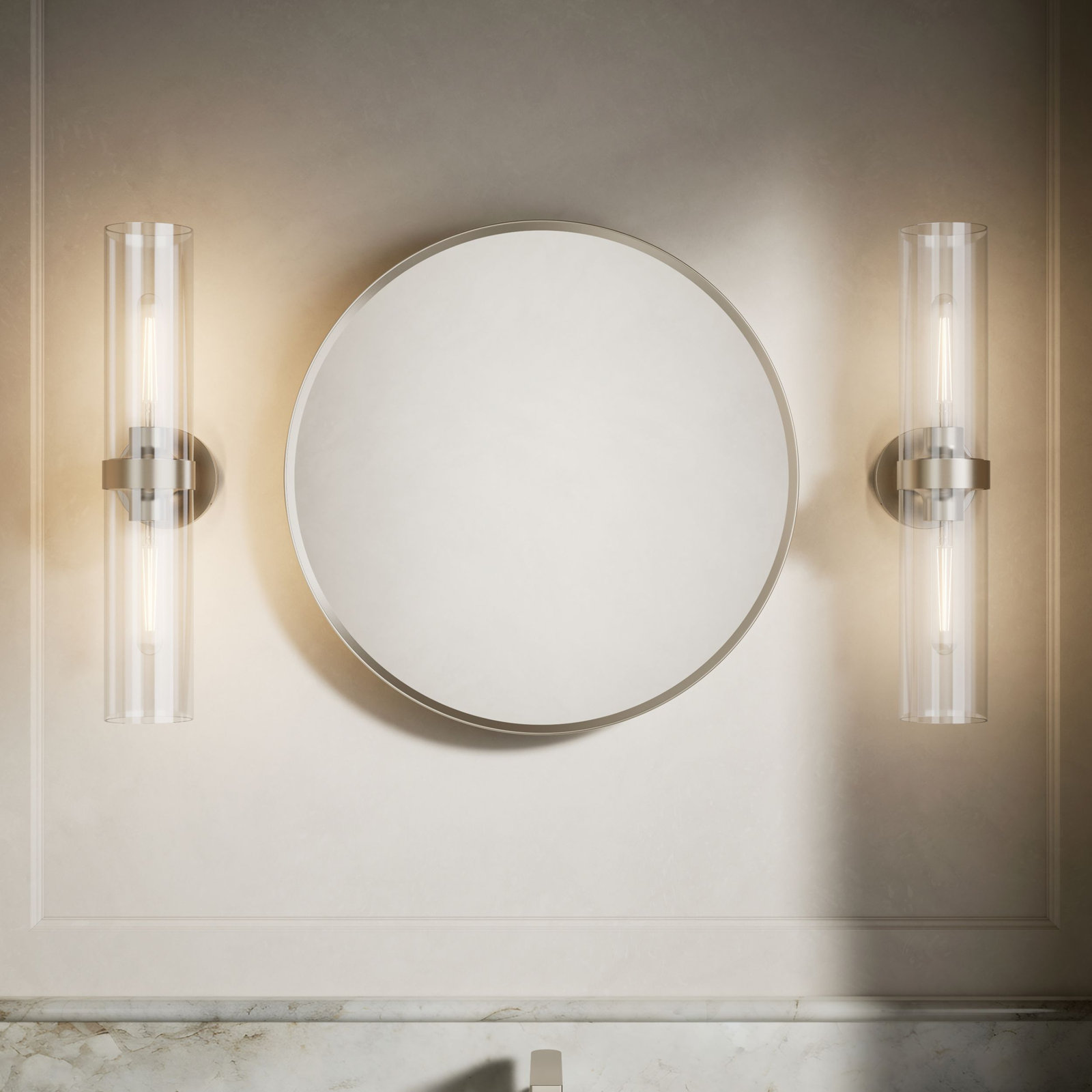 Verdera Round Medicine Cabinet, Brushed Nickel