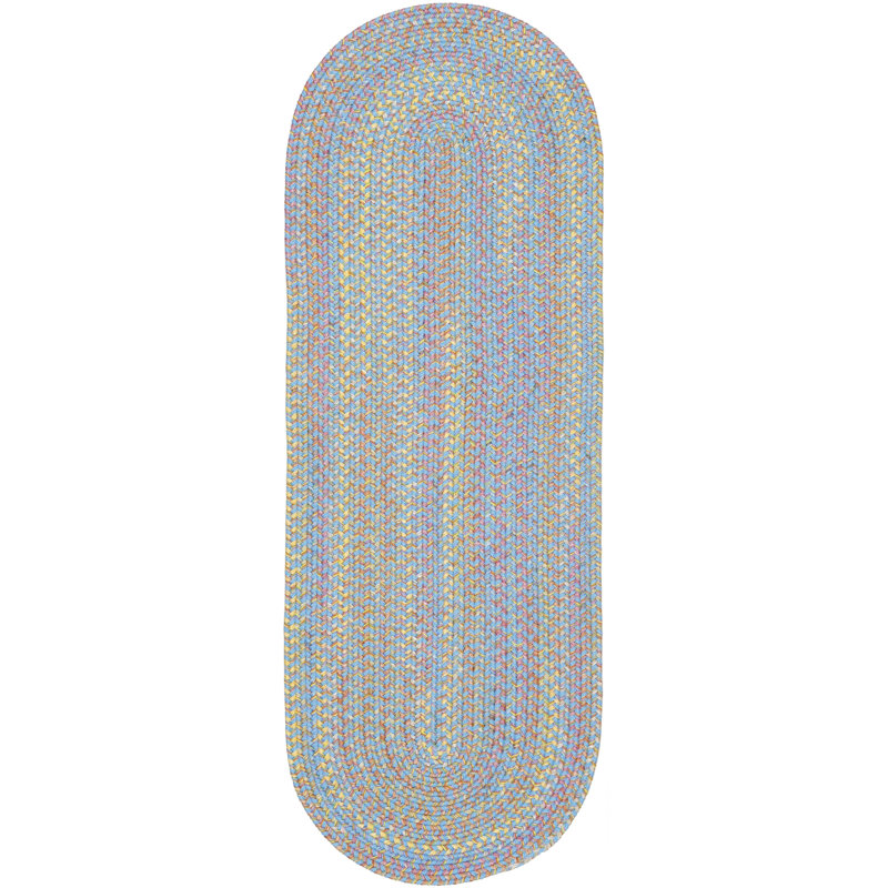 Berklee Synthetic Abstract Indoor / Outdoor Rug, Oval 2' x 8'
