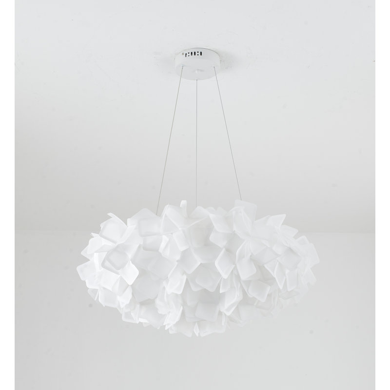 Eclectic 1 Light LED Acrylic Cloud Shade Chandelier