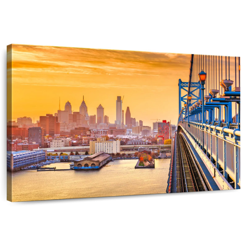Sireci Philadelphia au coucher du soleil, H 34 po x l 51 po