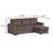 92.6" W Contemporary Sectional, Brown-1693634152
