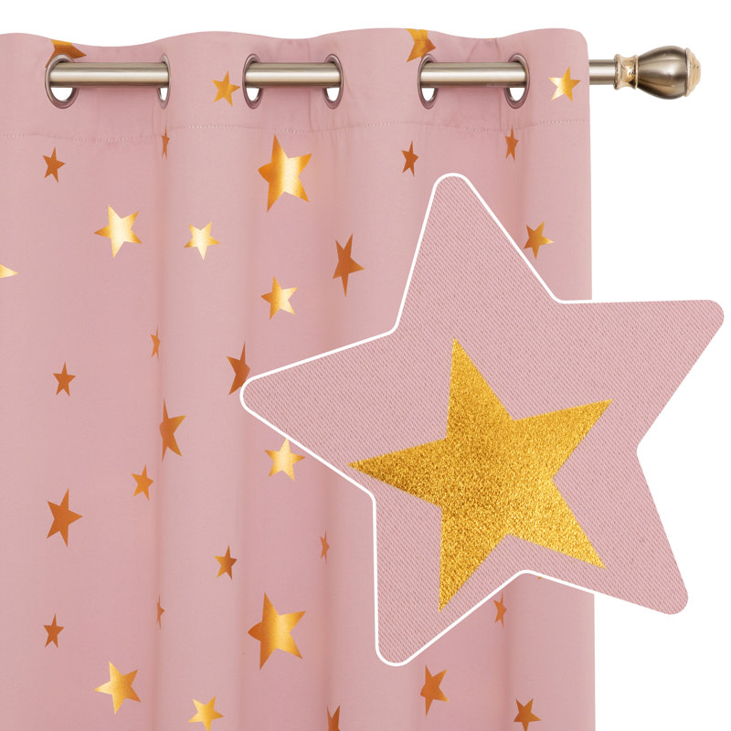 Aaleayah Blackout Curtain Pair, 55cm Width x 245cm Drop