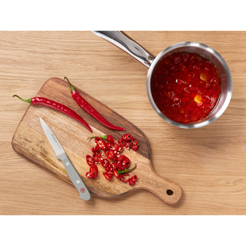 WÜSTHOF Gourmet White 3" Paring Knife, Spear Point, Gray
