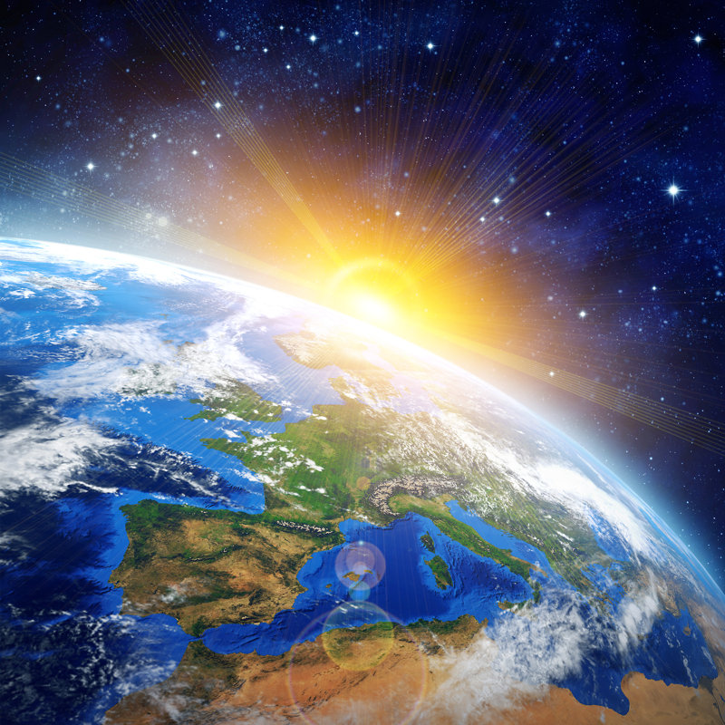 Sunrise Over The Earth by TitoOnz - Wrapped Canvas Print, 122cm H x 122cm W x 3.8cm D