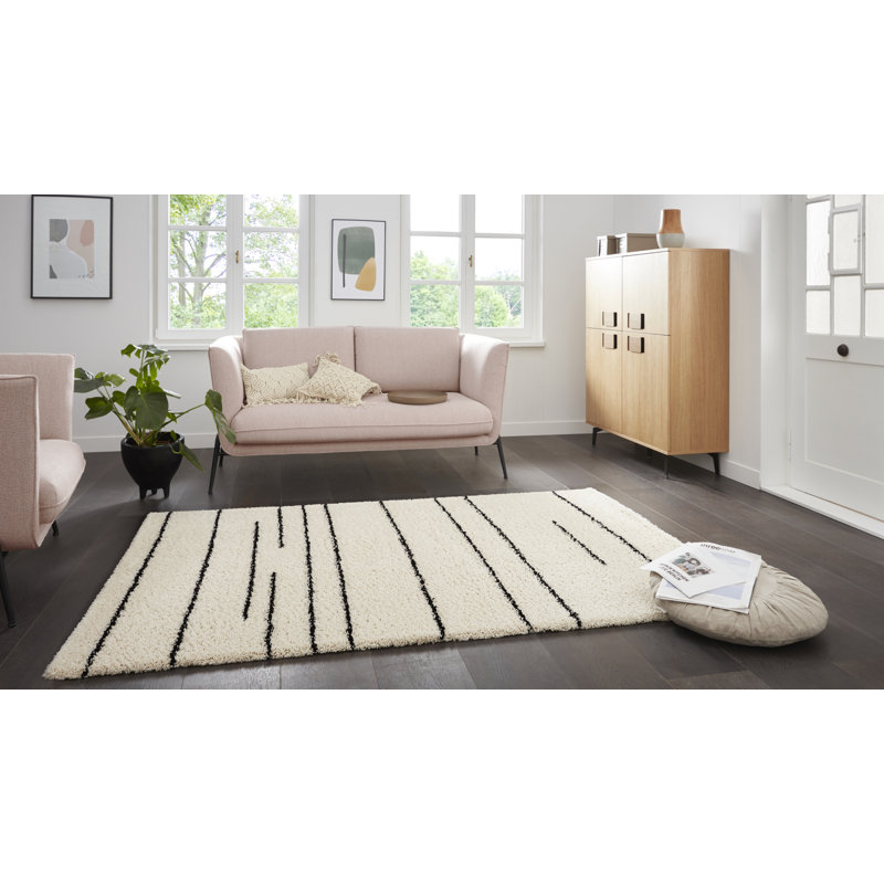 Striped Shag Area Rug, Rectangle 200 x 290cm
