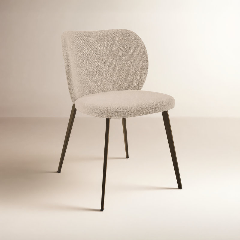 Granger 18.5'' H Fabric Upholstered Side Chair, Beige, Brown