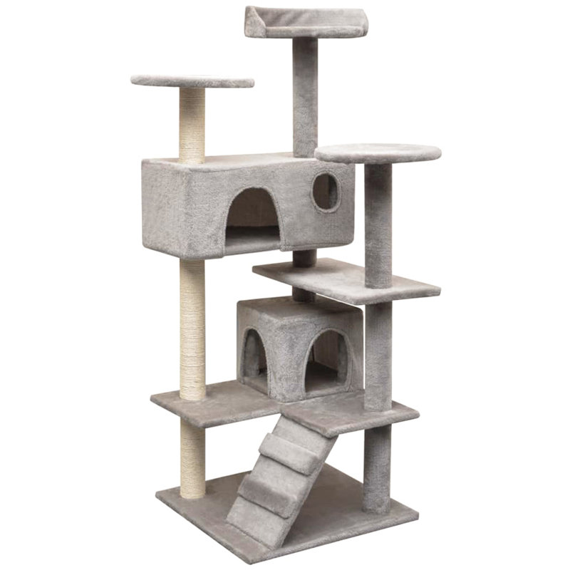 Drake 124.8cm H Cat Tree, Grey/Beige