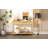 Entryway Table, Console Table With Two Drawers, Retro Hallway Table With Striking Geometric Design For Entryway And Living Room-1312968551