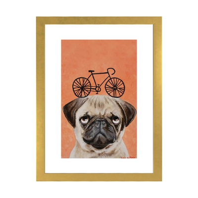 Carlin avec bicyclette par Coco De Paris - impression d'art graphique