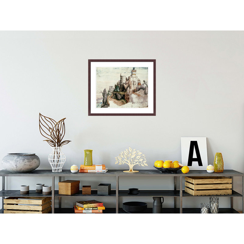 Château fort par Albrecht Dürer, impression giclée sur cadre, H 23,5 po x l 28,15 po