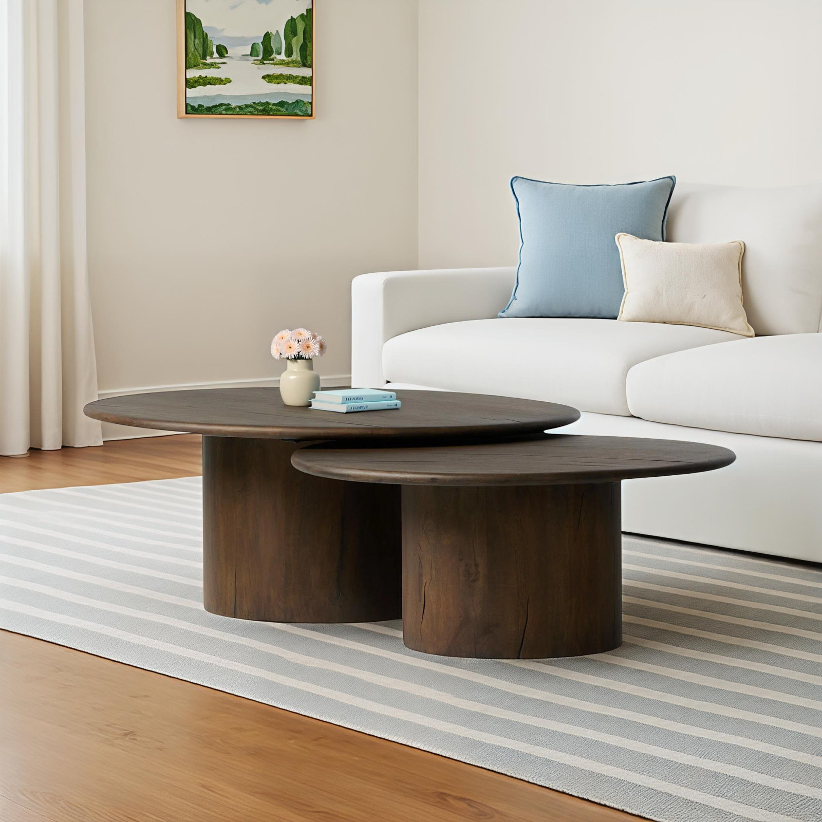 Brennan Coffee Tables, Aged Belgium Bleach