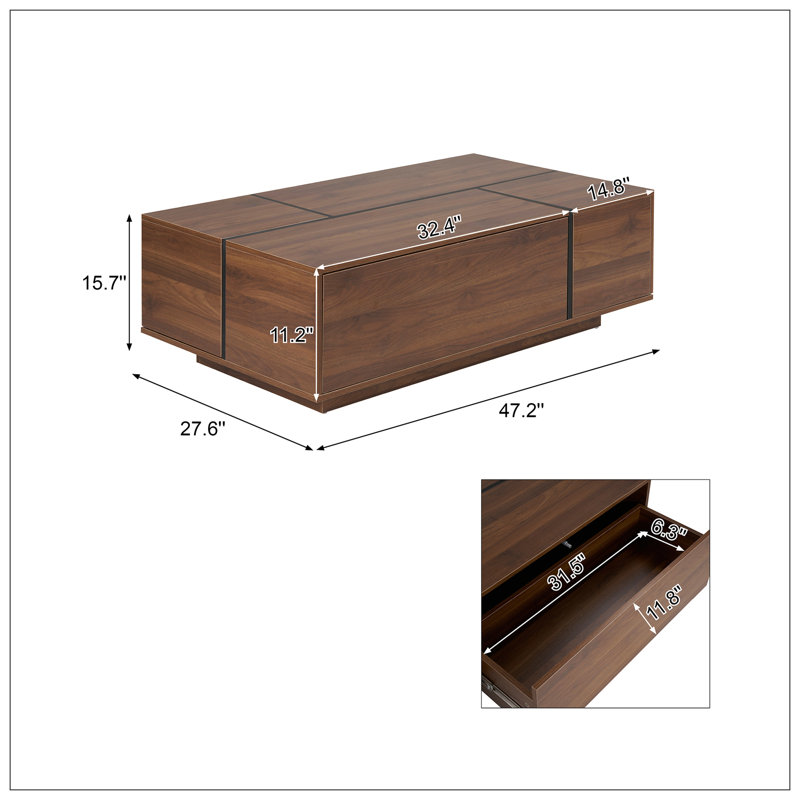 Table basse, Noyer