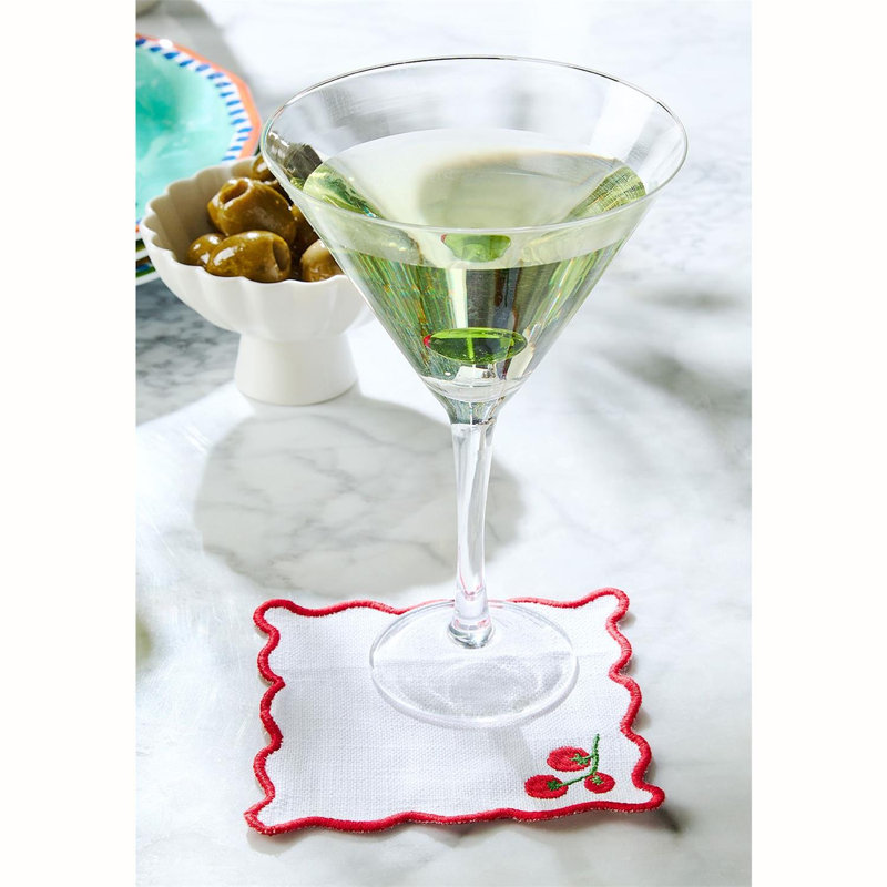 Verre à martini soufflé à la main avec verre à cocktail 8 oz H 7 po