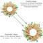 Couronne artificielle 20 po avec fleurs de cerisier rose, feuilles d'eucalyptus, feuille Scindapsus aureus