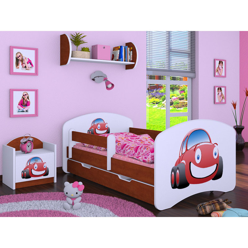 Mansour Cabin Bed Themed Beds with Storage Included, Brown