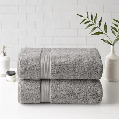 2-piece Antimicrobial Cotton Bath Sheet Set – Premium Long Staple, Low Lint, Durable