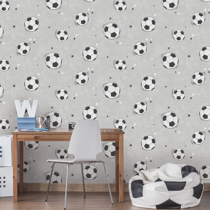 Papier peint gris Football