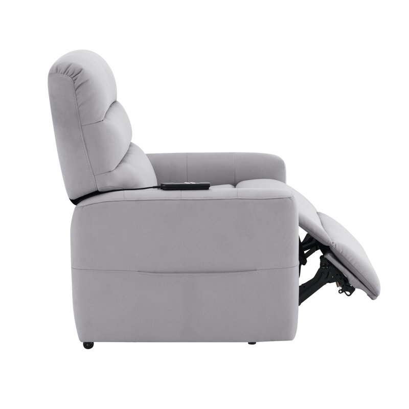 Freddie Grey Leather Aire Power Motion Recliner w/Lift