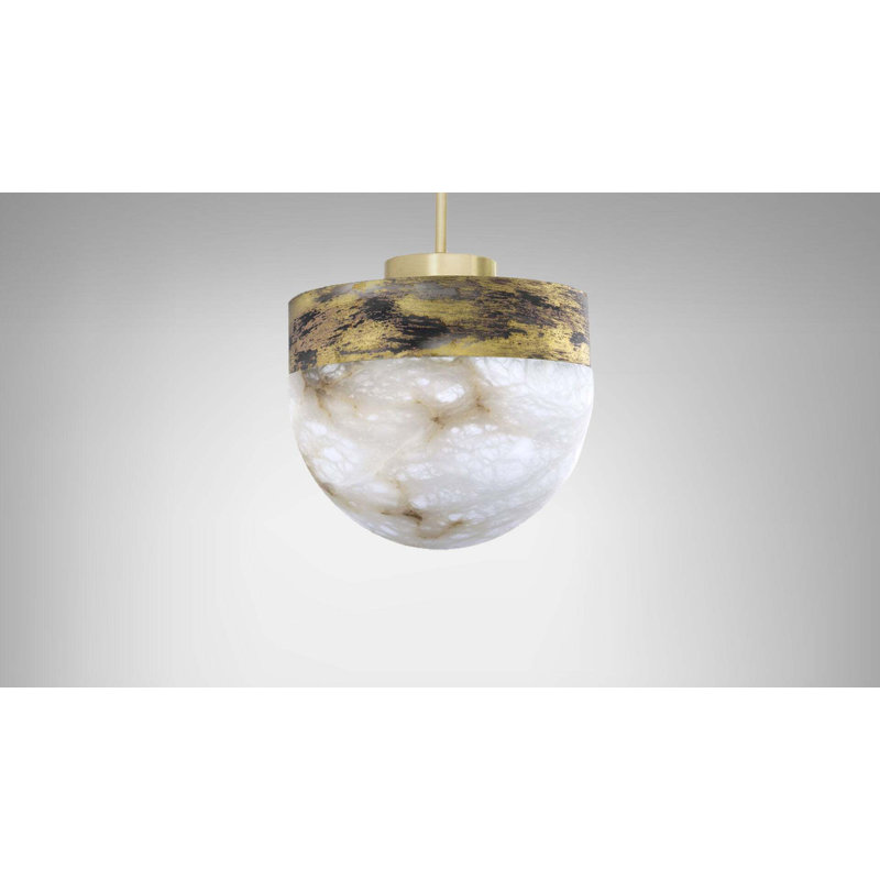 Lucid 1 - Light Single Pendant, Oxidized Silvered Brass