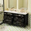 Meuble-lavabo autoportant avec tiroirs de rangement-741590870