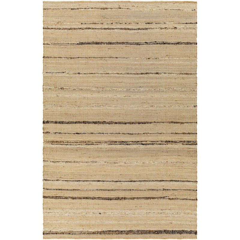 Maliana Striped Handmade Flatweave Jute/Wool Area Rug, Rectangle 2' x 3'