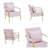 Ernst Modern Accent Chair Luxurious Velvet Couch With Gold-Tone Metal Arms & Legs For Living Room, Home Office & Studio-110862364