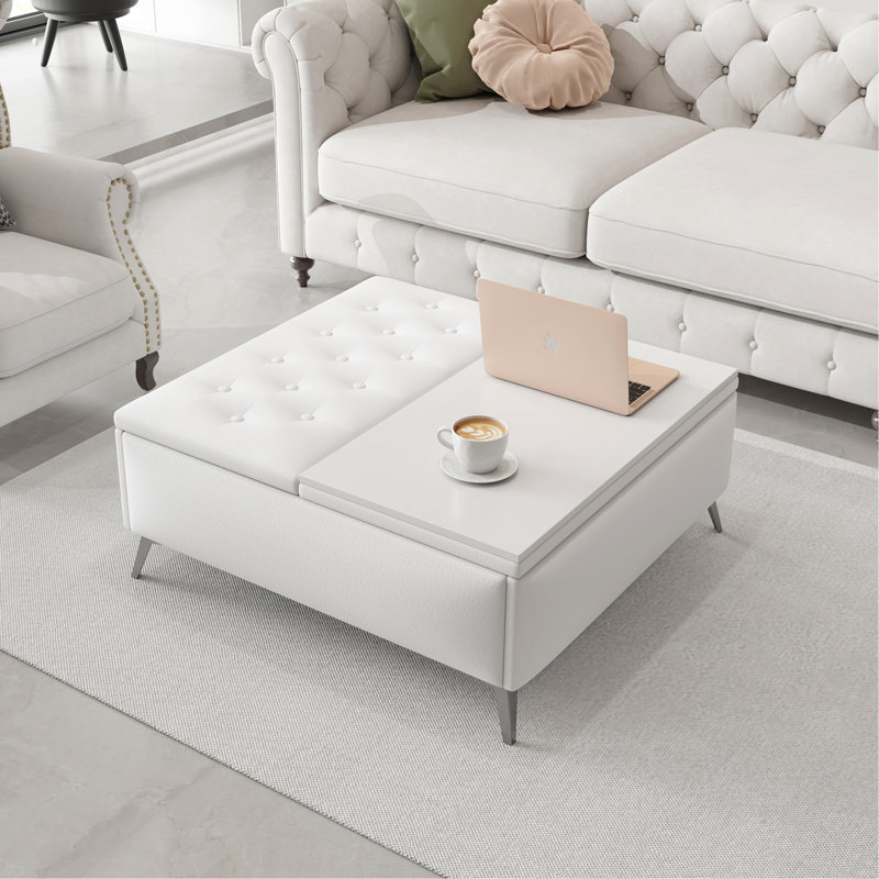 Versatile Storage Ottoman with Lift Top and Luxurious Seating, Ideal for Modern Living Spaces