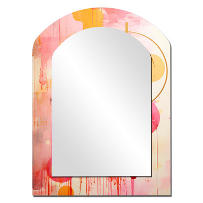 Miroir mural rose et rose