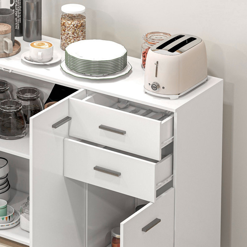 Aardhna 106cm Sideboard, High Gloss White