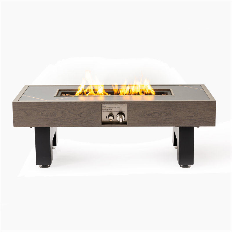 Foyer de table en bois 42 po, Gris, H 11,42 po x l 41,73 po x P 20,08 po