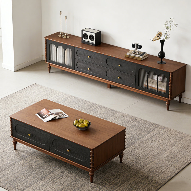 Ensemble de tables basses 2 pièces, Brown