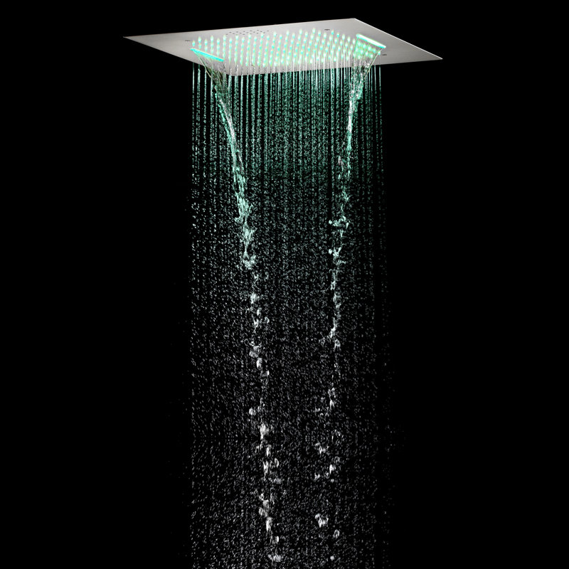Rain Fixed Shower Head 2.5 GPM GPM, Brushed Nickel