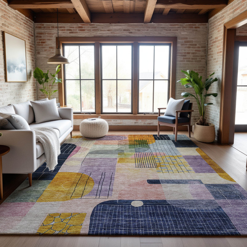 Premium Machine Washable Konopka AMF1116 Modern Rug, Rectangle 10' x 14'