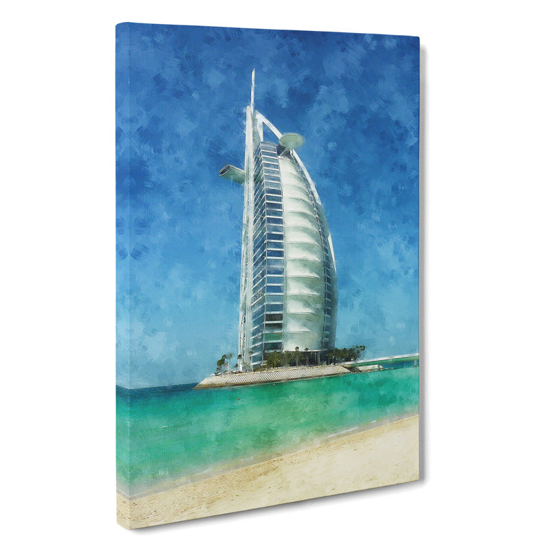 The Burj Al Arab In Dubai Vol.2 - Wrapped Canvas Painting, 50cm H x 35cm W x 3cm D