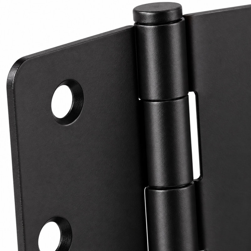 Charnières de porte H 4 po x l 4 po, Noir mat