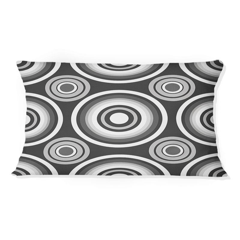 Coussin lombaire Mid-Century gris anthracite